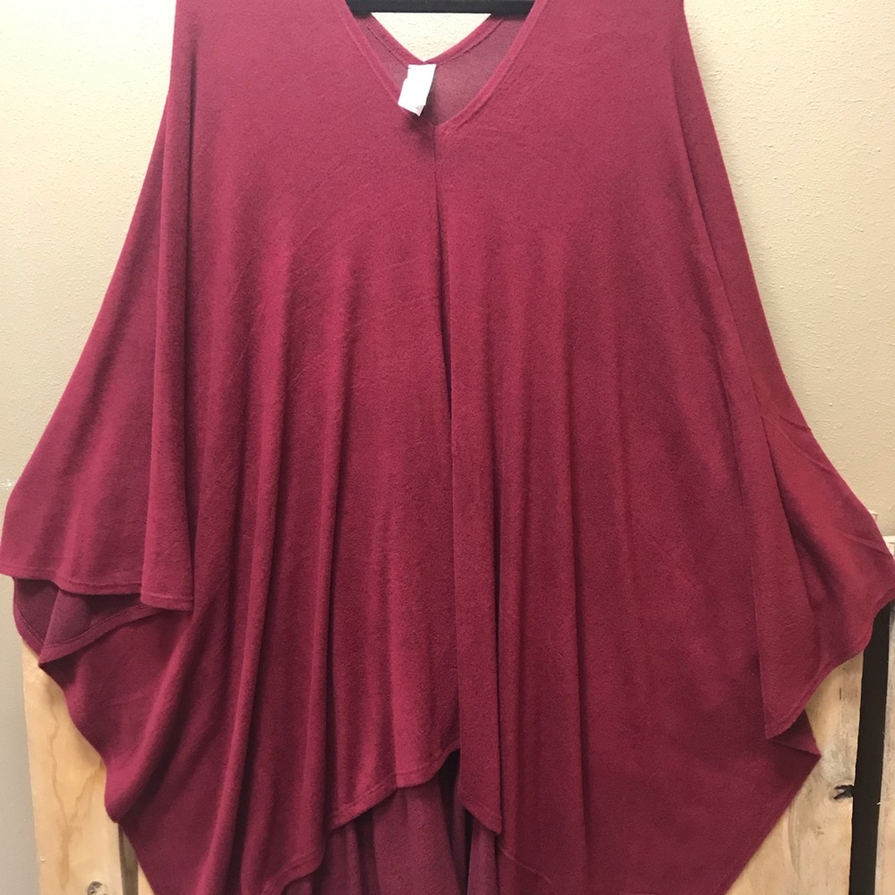 Maroon Poncho